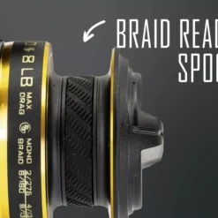 Googan Squad Gold Series Spinning Reel & Finesse Rod Bundle -Baits Sales 220929 googan squad gold spinning reel features braid ready spool 1