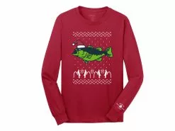 Karl's Fishing & Outdoors Karl's Bait & Tackle Ugly Fishmas Shirt - Bass