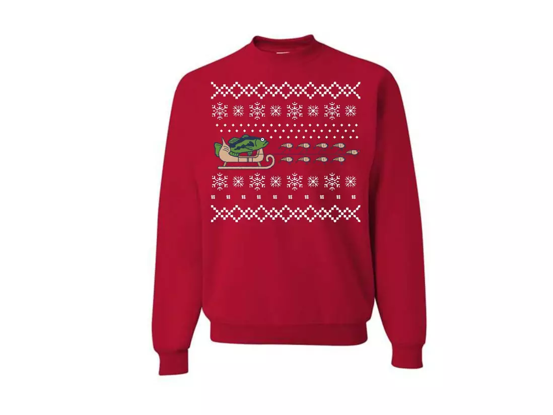 Karl's Fishing & Outdoors Ugly Fishmas Sleigh Sweatshirt 3 Karl's Fishing & Outdoors Ugly Fishmas Sleigh Sweatshirt