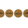 Magic Pine Outfitters Freshwater Fish Series Coasters - 4pack 1 Magic Pine Outfitters Freshwater Fish Series Coasters - 4pack -Baits Sales mp freshwfish coasters 01