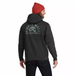 Simms Bass Tombstone Hoody -Baits Sales simms charcoalheather basstombstonehoody modelback 50 99 sim 10024c